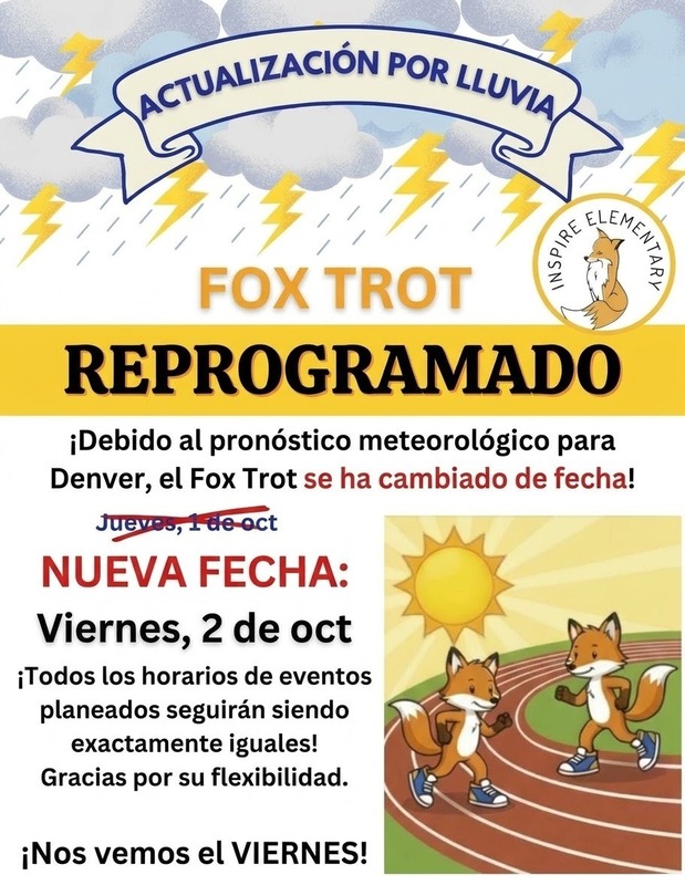 Fox Trot Rescheduled Flyers