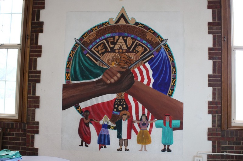 Mural on school wall