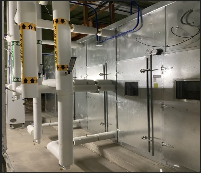 Air conditioning installation at Steele Elementary