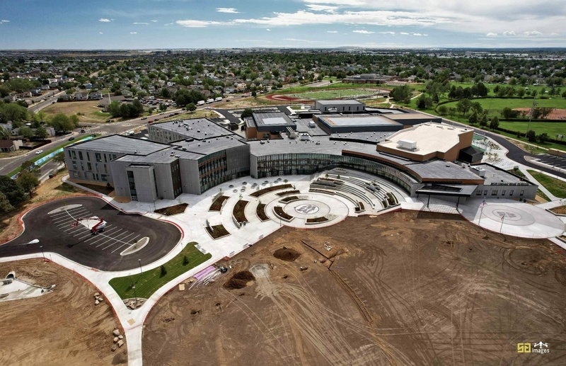 Aerial view of Montbello High School