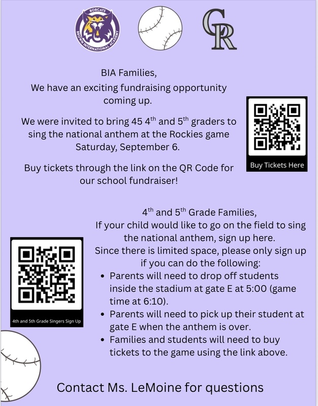 Purple flyer with two QR codes