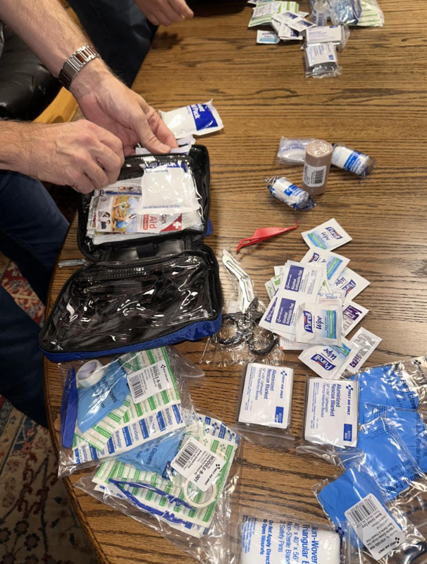 Wilhite Law Firm First Aid Kit Contents up close