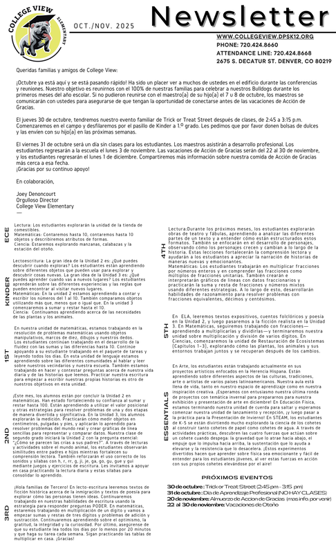 Newsletter in Spanish