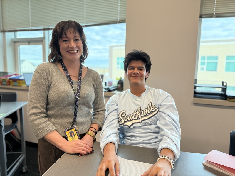 Johanna and a student