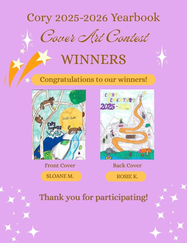 Yearbook Cover Art Contest – 5th Grade Reminder