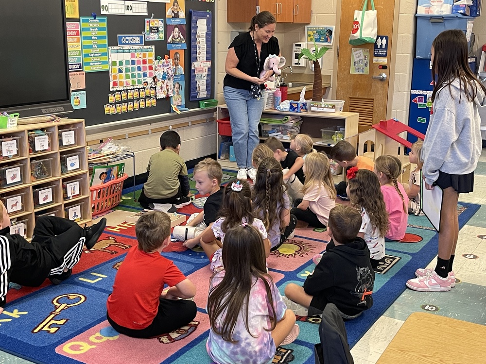 Students learn in class.