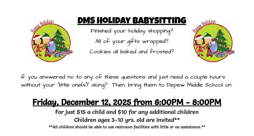 DHS Holiday Babysitting flyer header