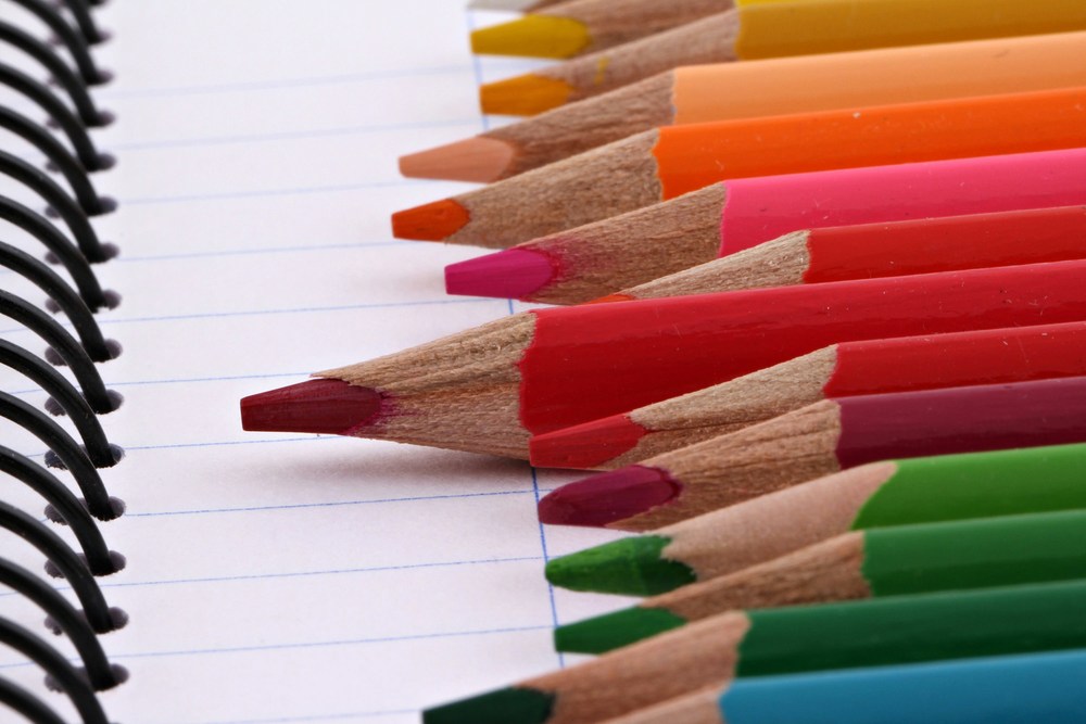 A set of colored pencils