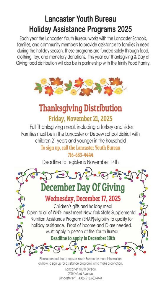 holiday assistance program flyers