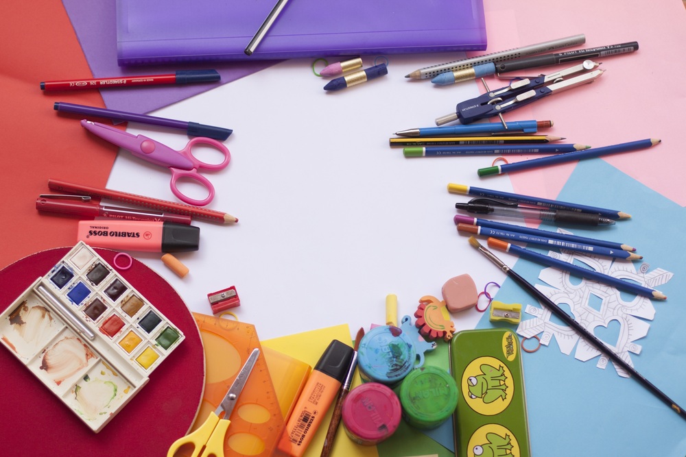 School supplies graphic