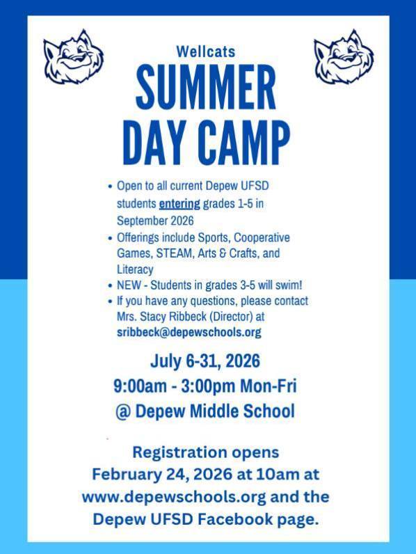 wellcats summer day camp flyer