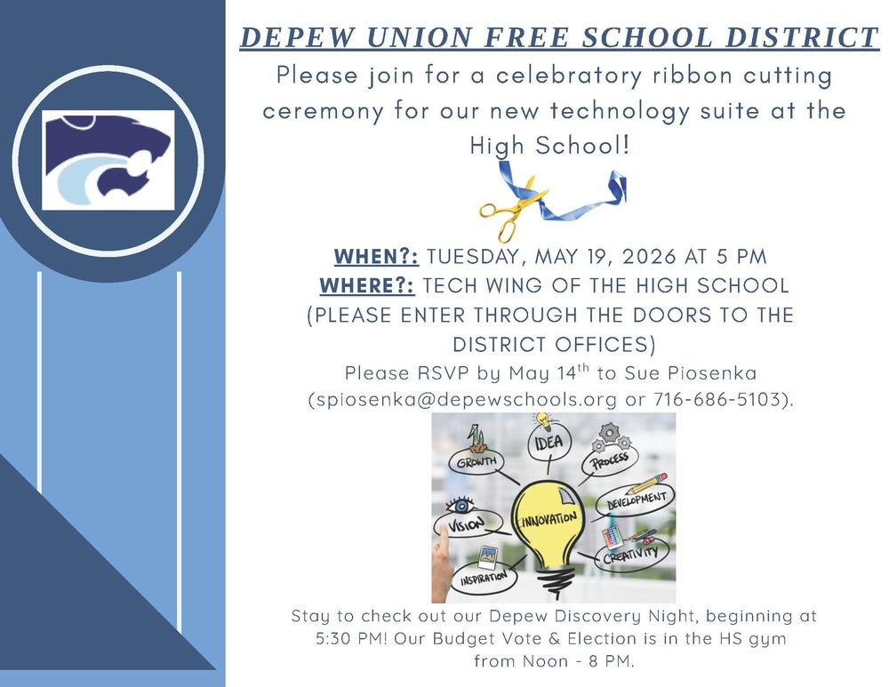 Depew Tech Suite Opening flyer
