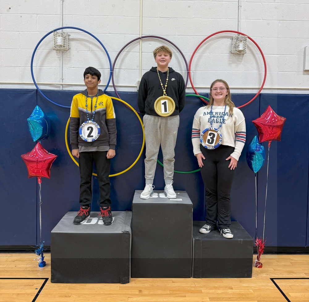 Students participate in the DMS Winter Olympics.