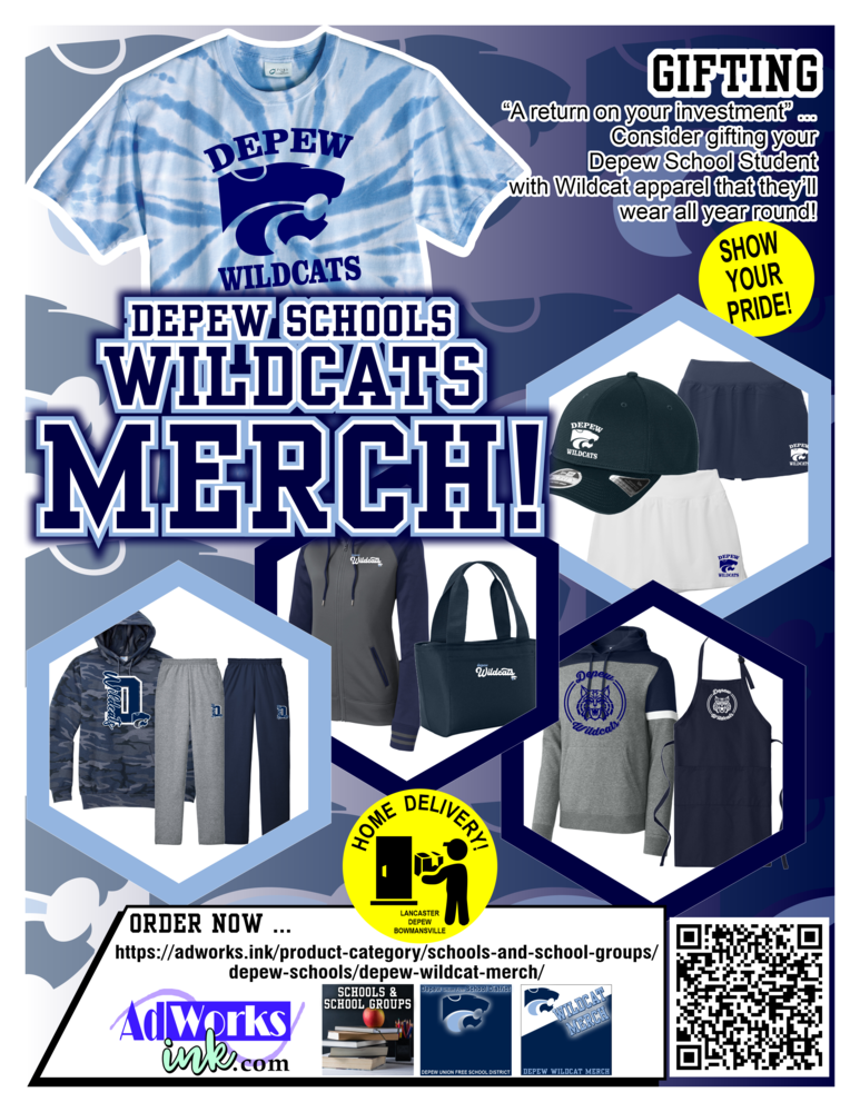 Depew Wildcat merch flyer