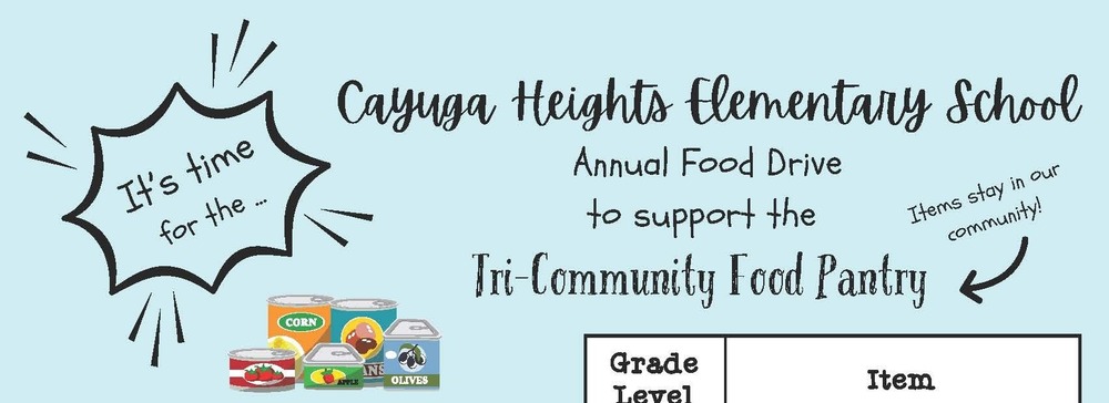 CHE Annual Food Drive flyer