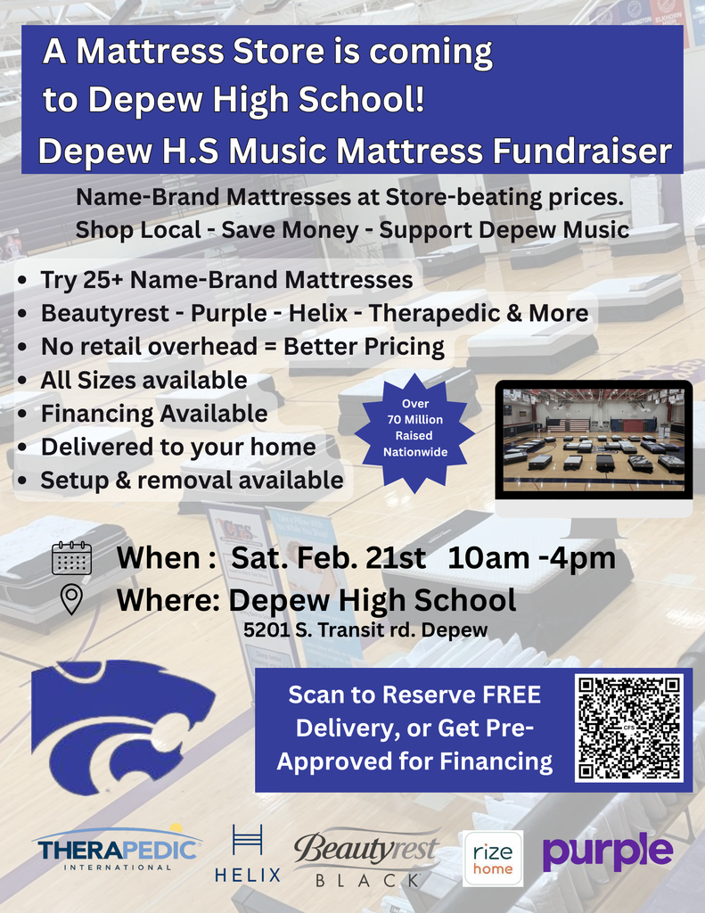 Mattress fundraiser sale flyer