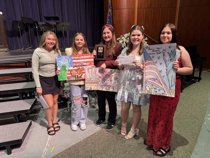 Students participate in Freedom in America Contest Ceremony.