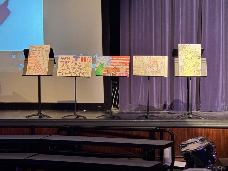 Students participate in Freedom in America Contest Ceremony.