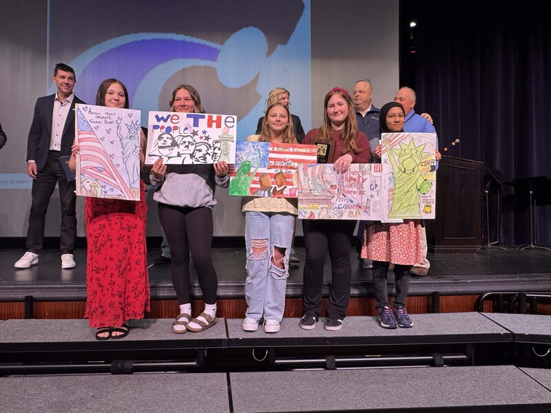 Students participate in Freedom in America Contest Ceremony.
