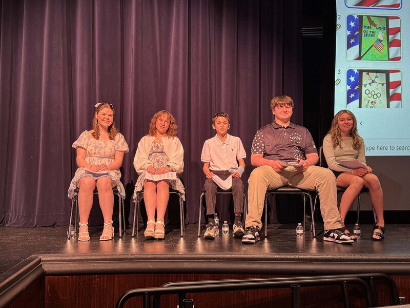 Students participate in Freedom in America Contest Ceremony.