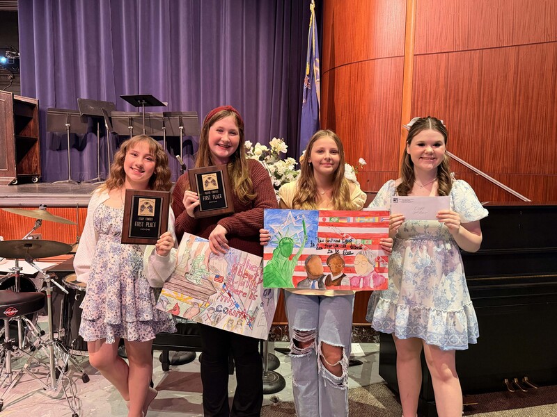 Students participate in Freedom in America Contest Ceremony.