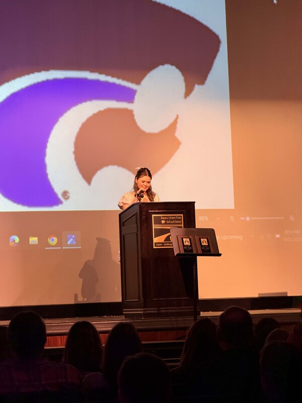 Students participate in Freedom in America Contest Ceremony.