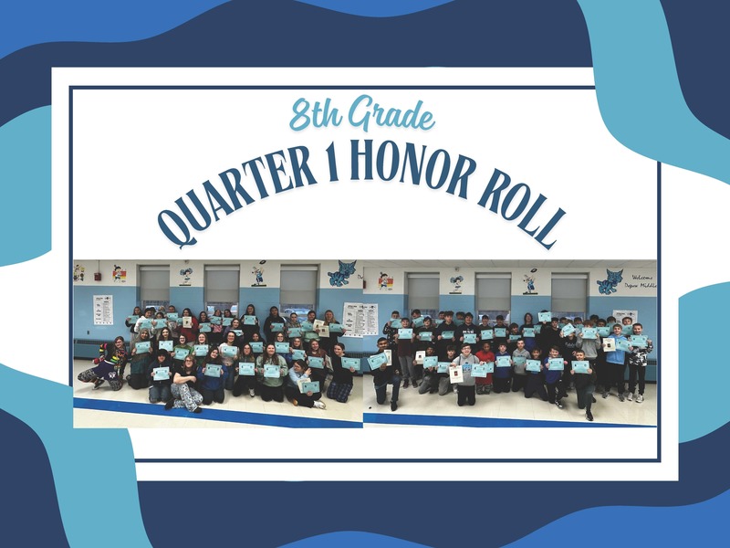 Honor roll recipients pose for a photo