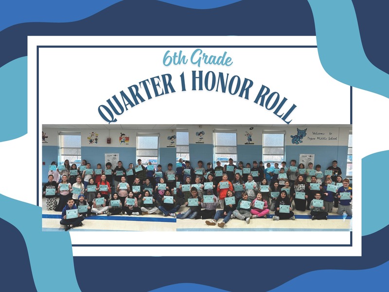 Honor roll recipients pose for a photo