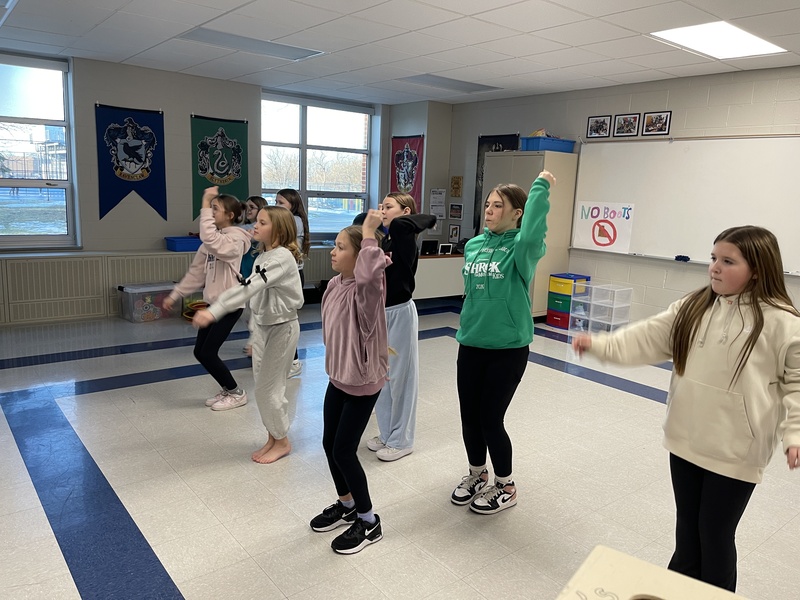 dancers rehearse their dance sequence