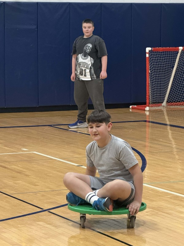 Students participate in the DMS Winter Olympics.