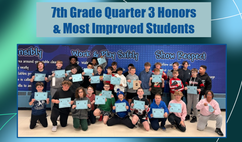 7th grade honor roll recipients