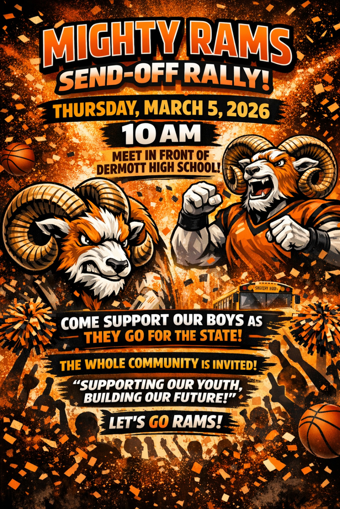 Mighty Ram Send Off Thursday, 3.5.26 at 10 a.m. in front of DHS