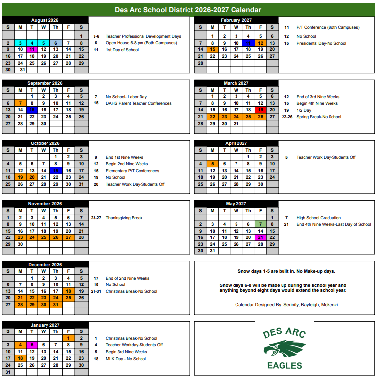 26-27 Calendar