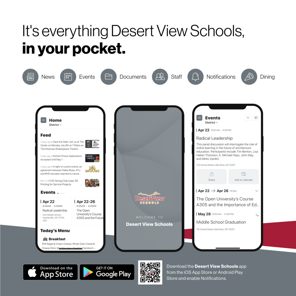 New App for DVS. Contact school office for more information.