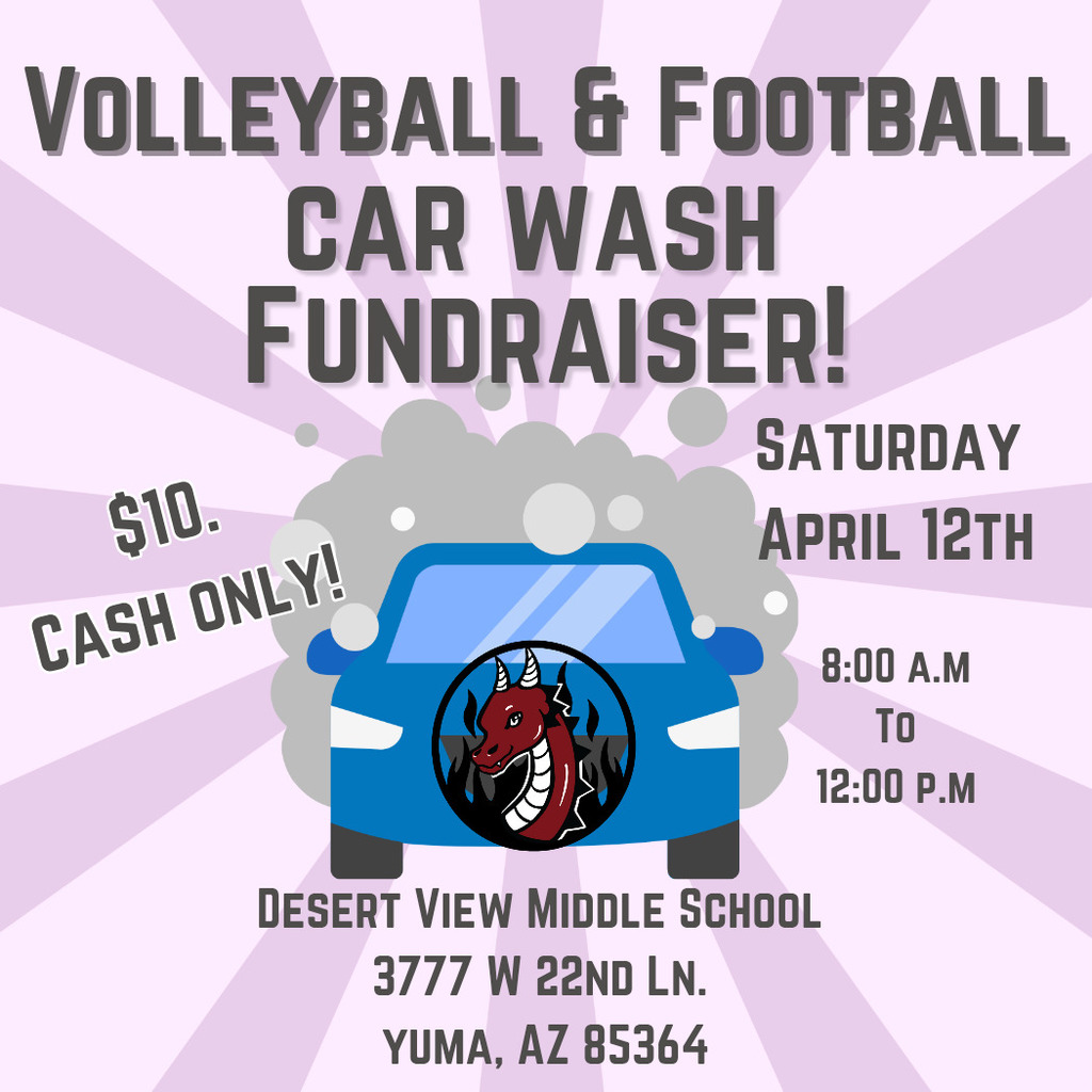 Volleyball & Football Fundraiser
4/12/25 8:00 am to 12:00 pm
$10 Cash only!
Come Support our Dragons!