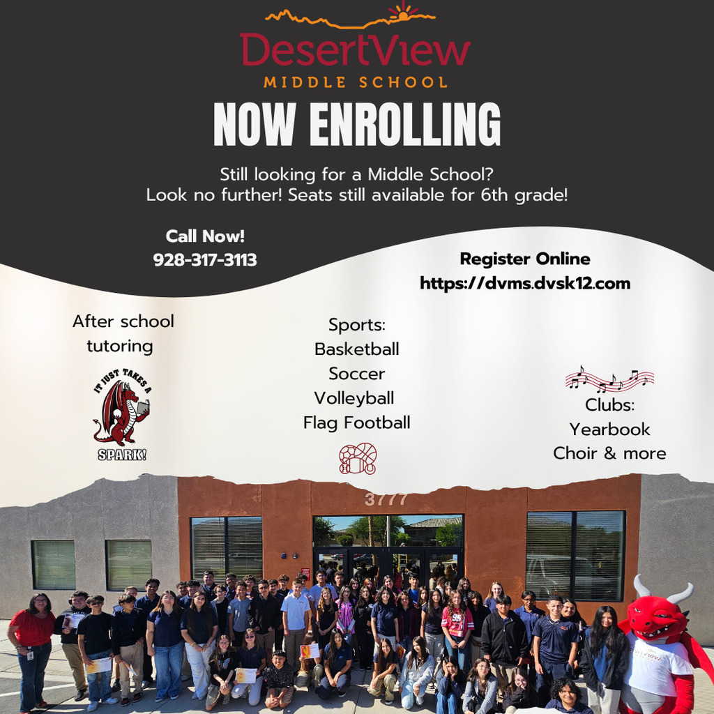 Now Enrolling for 6th graders.