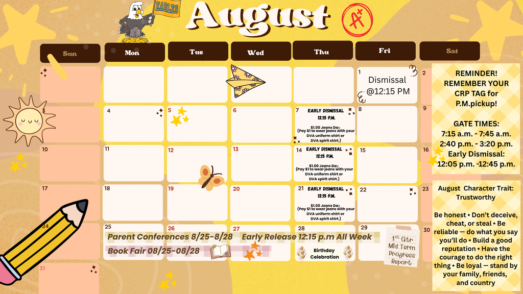 August 2025 Calendar