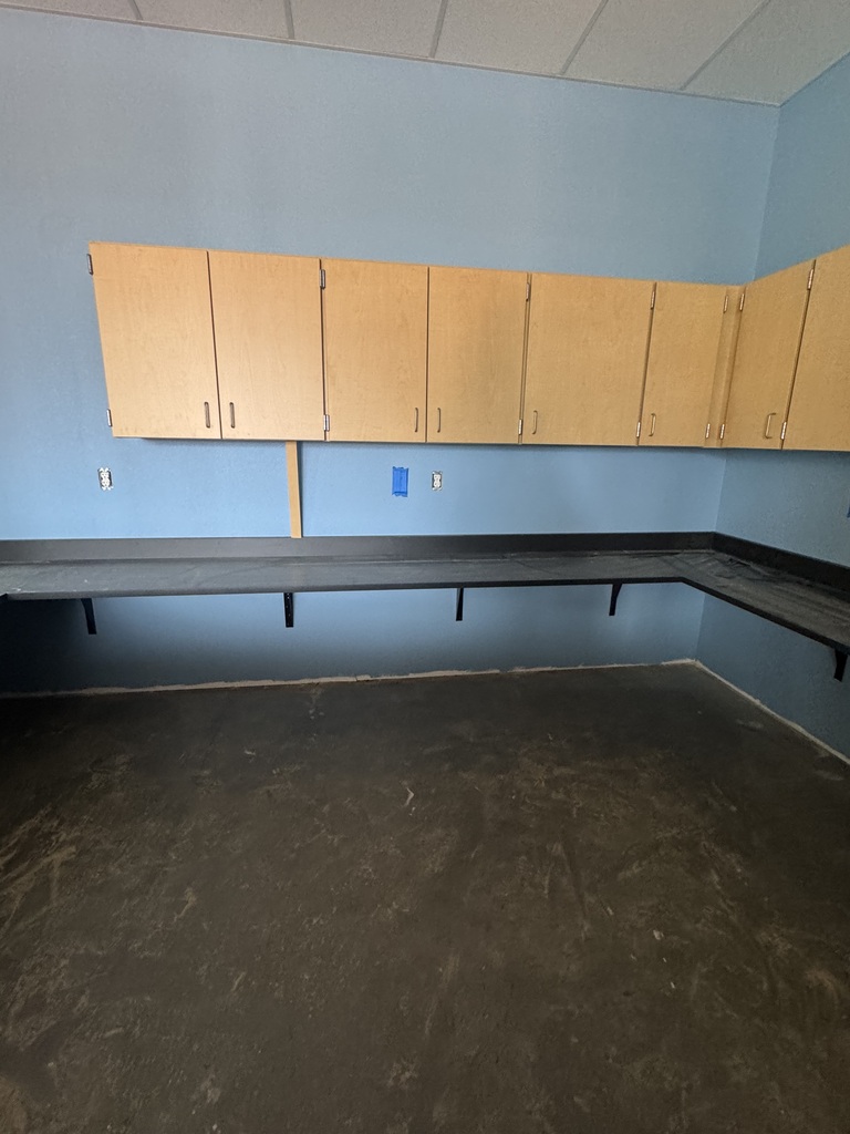 Front office counter and cabinets