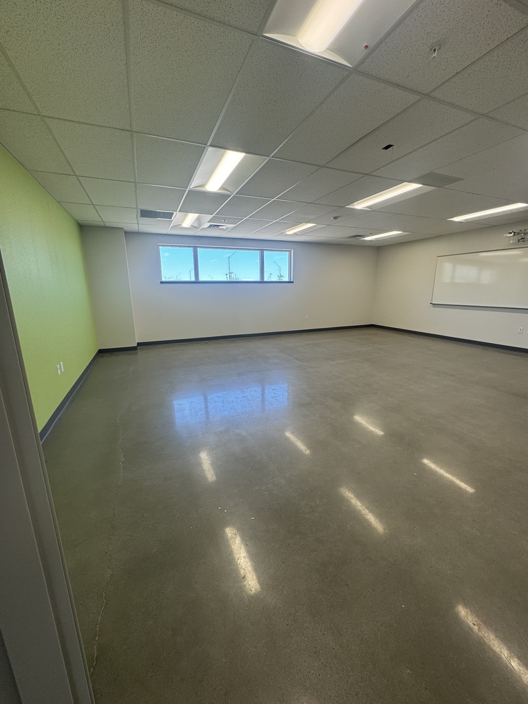 Classroom with newly installed whiteboard