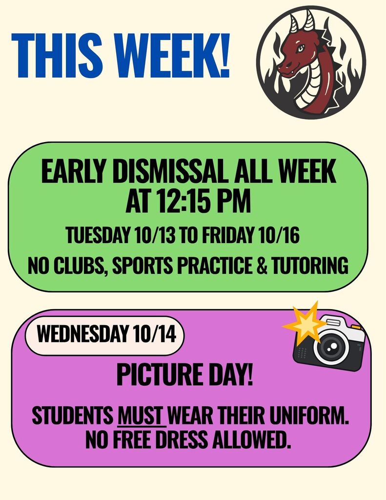 Announcements for this week 10/13 to 10/16.
