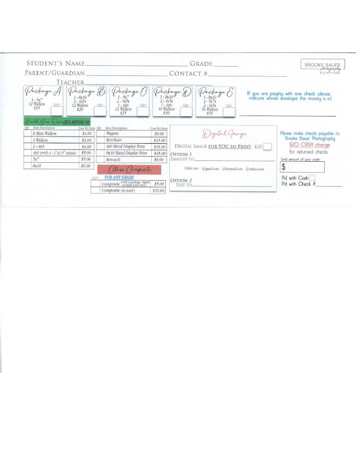 PICTURE ORDER FORM