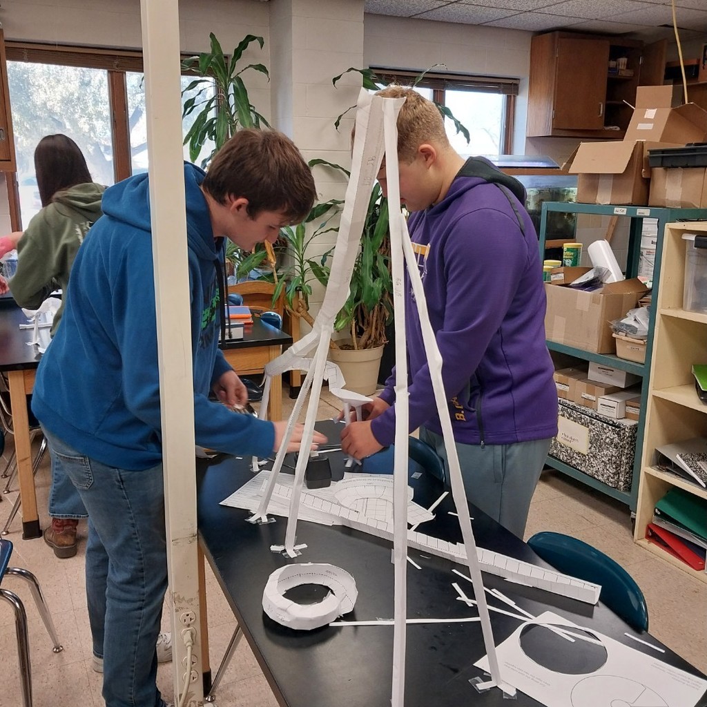 Jacob and Brayden with their track.