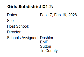 girls subdistrict