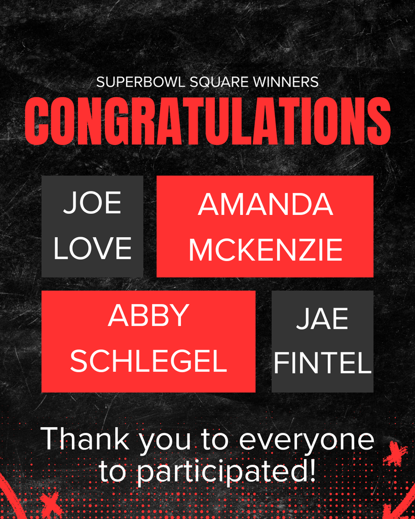 Winner announcement congratulating Pastor Love, Jae Fintel, Pastor Love and Amanda McKenzie