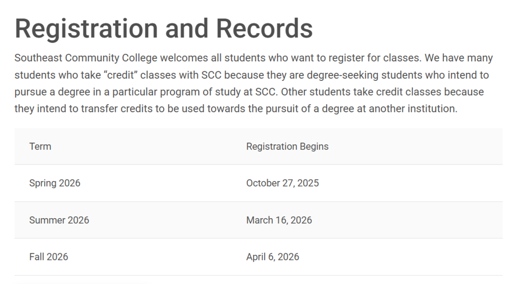 registration and records
