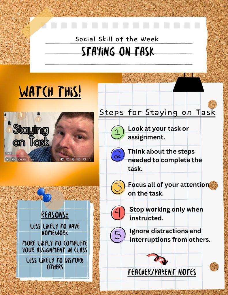 staying on task skill