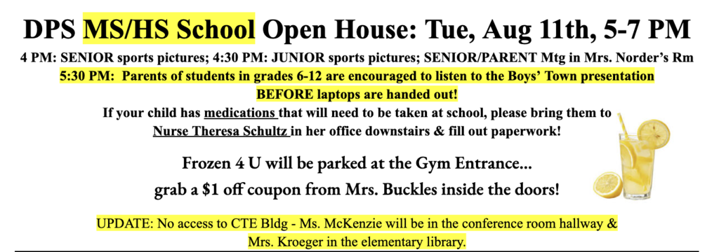 ms and hs open house