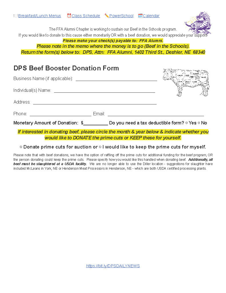 BEEF DONATION