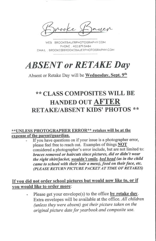 retake info