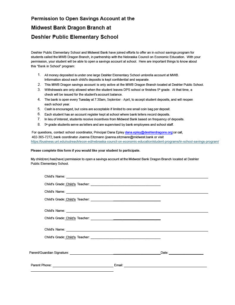 permission form
